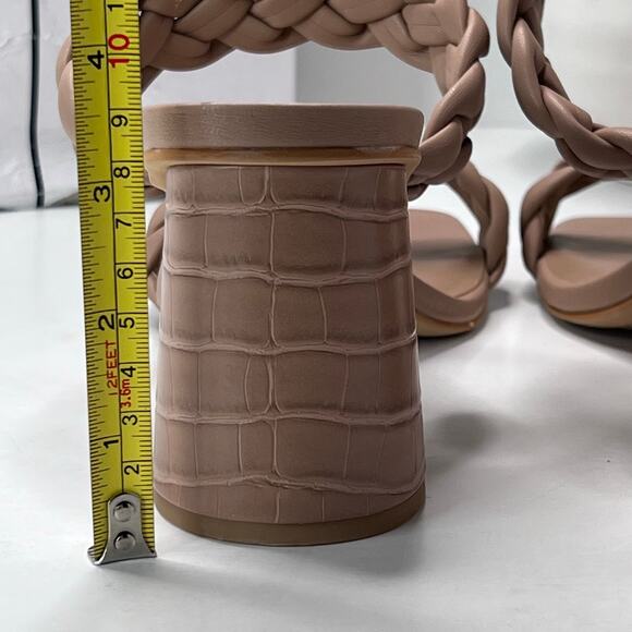 Dolce Vita Paily Croc Embossed Heel Sandal Café Stella Women 10 NWB Square Toe - Picture 8 of 11